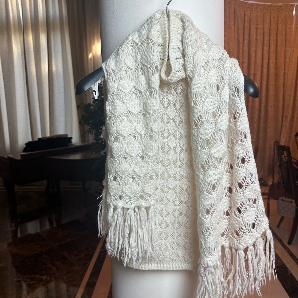 Authentic Dolce & Gabbana Knit Vest & Scarf Set | Turtleneck Sleeveless Top - Picture 12 of 15